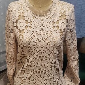 Elegant Lace Crochet Top